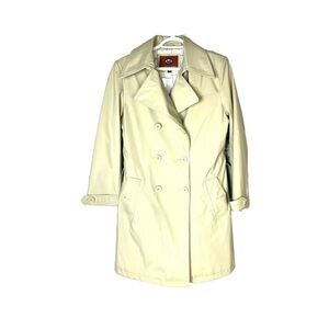 Vintage Marc Mattis Belted-Waist Faux-Leather Trench Coat